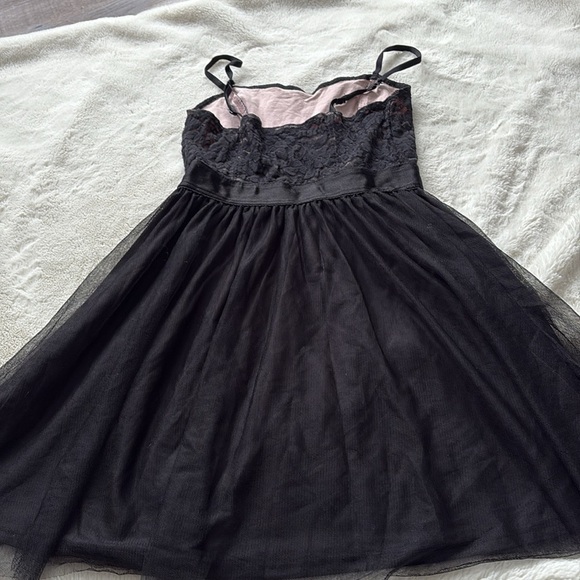 Garage Black Lace Bodice Tulle Mini Dress –Size Small | Y2K Party Fit | - Picture 3 of 5